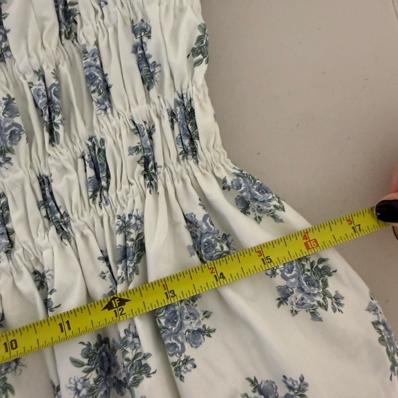 Antonio Melani Blue Floral Smocked Midi Dress NWT Size 12 Cottagecore - Picture 10 of 14